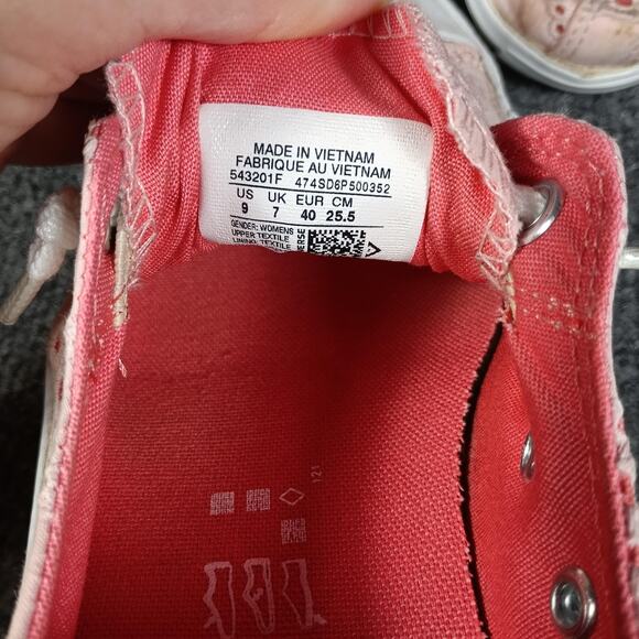 Converse Chuck Taylor All Star Shoreline Shoes Womens Size 9 Pink Eyelet Slip On - Picture 6 of 7